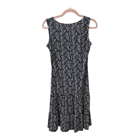 MSK Black and White Floral Midi Dress Size M - Picture 2 of 5